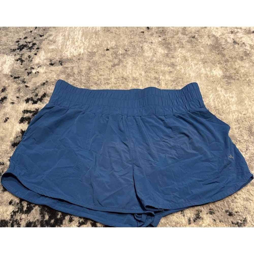 JoyLab Womens Athletic Shorts with Pockets in Atlantic Blue Sz Large